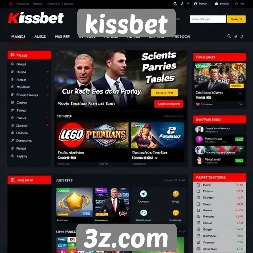 Análise da interface do usuário do site kissbet